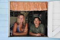 Com a Ofelia, a dona de casa que nos acolheu em Blue Creek, vilarejo maya no sul de Belize